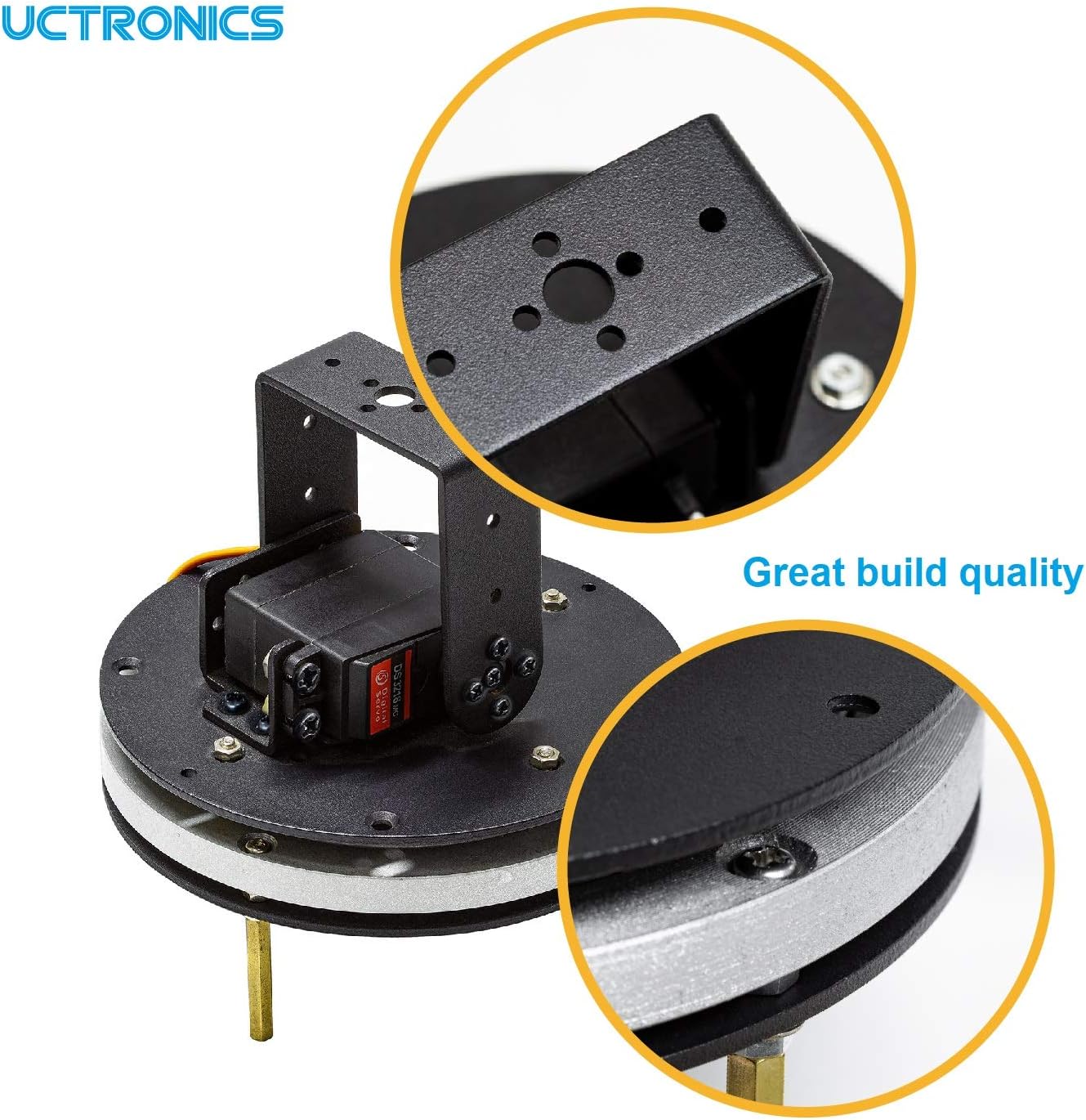 Cheapest 🛒 UCTRONICS Pre-Assembled 2 DoF Pan Tilt Digital Servo Kit, Full Metal Bracket for Building Robotic Arms, PTZ Cameras, Raspberry Pi HQ Camera and More Best Cyber Monday 🔥 UCTRONICS Pre-Assembled 2 DoF Pan Tilt Digital Servo Kit, Full Metal Bracket for Building Robotic Arms, PTZ Cameras, Raspberry Pi HQ Camera and More