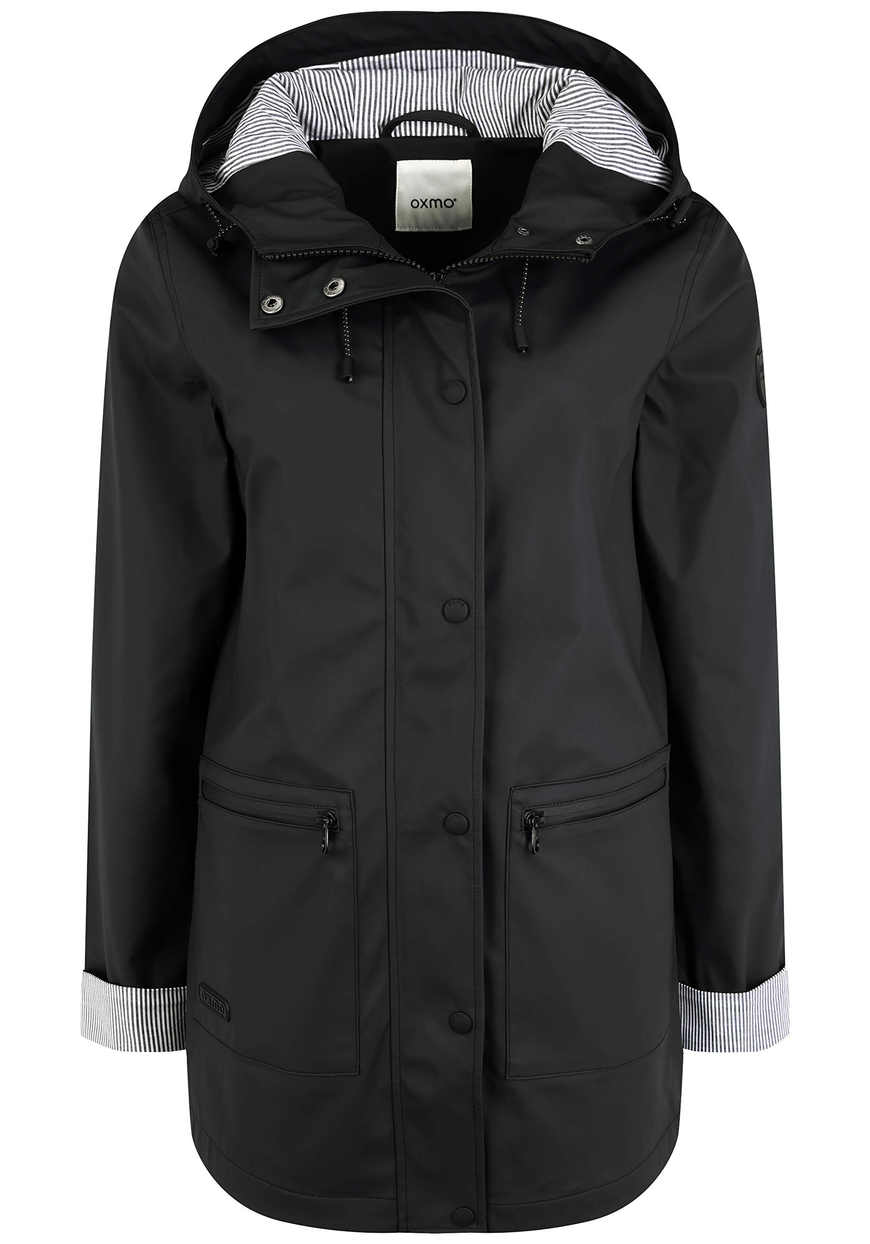 OXMO OXBecky Damen Regenmantel Regenjacke Übergangsjacke mit Kapuze