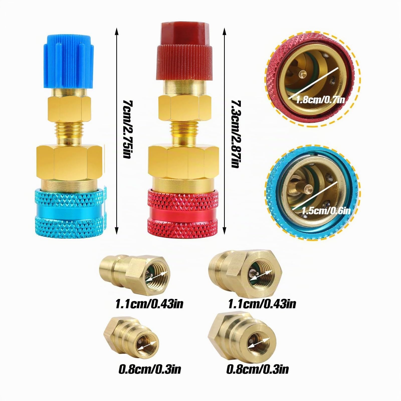 R1234yf Adapter Adapter-Set: R12 Auf R134a Kältemittel Umrüsten – Inkl