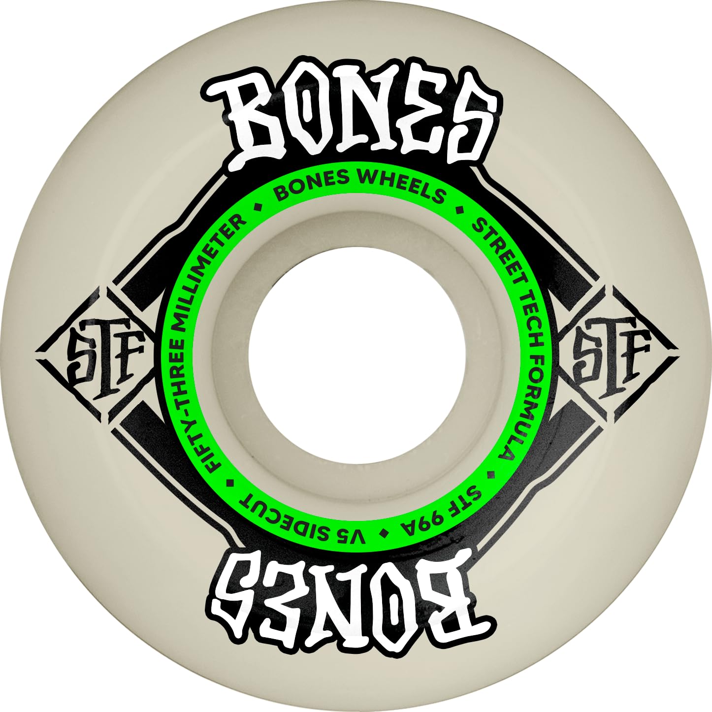 Bones 53mm STF Sidecut V5 Skateboard Wheels - Natural โ image 1
