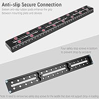 Vista 5 de 13.780 in/13.8 "Barra de riel para telescopio Vixen Style Dovetail Placa de montaje, con M6 1/4 "3/8" Tornillo de cámara para telescopio Base