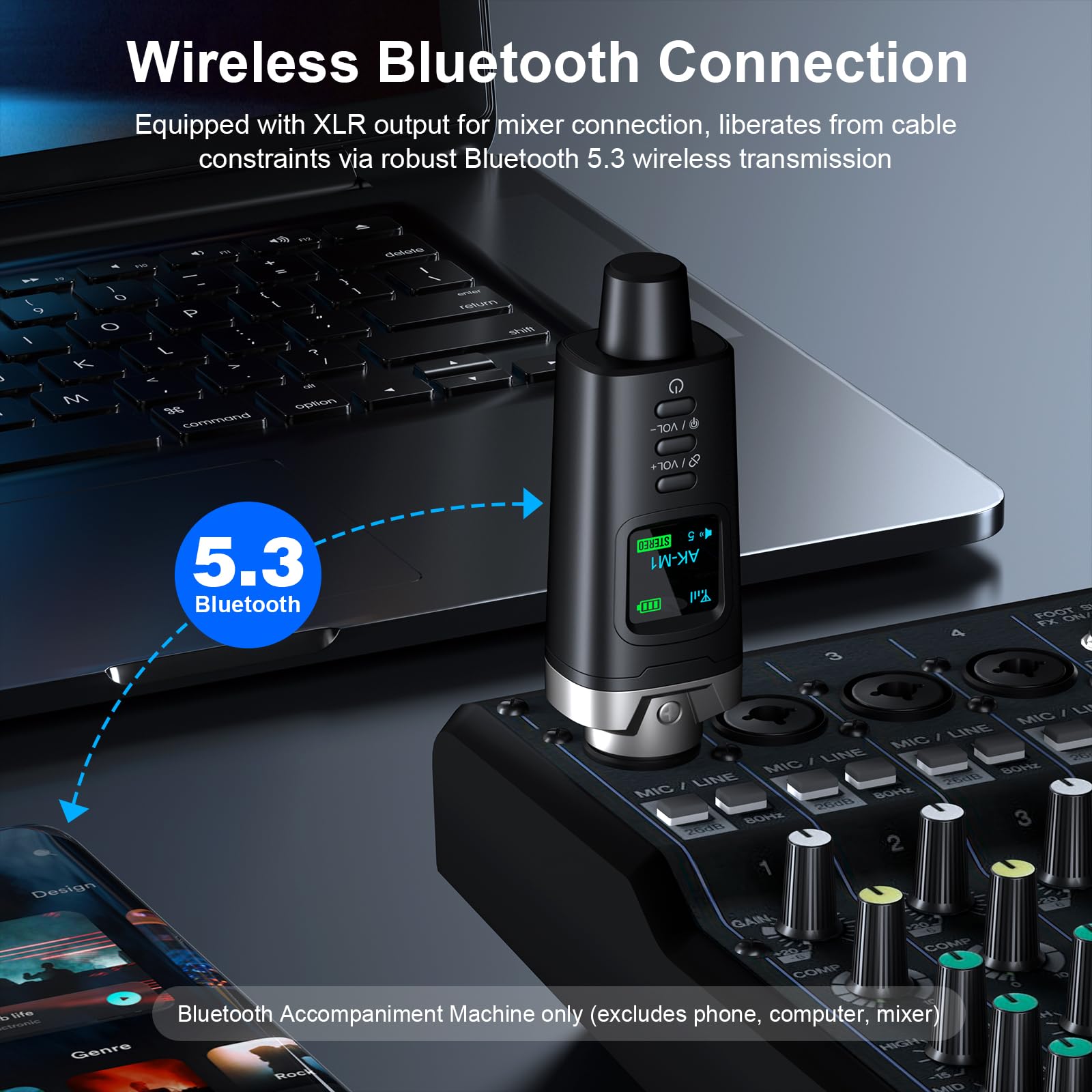 Aokeo AK-M1 Récepteur Bluetooth XLR