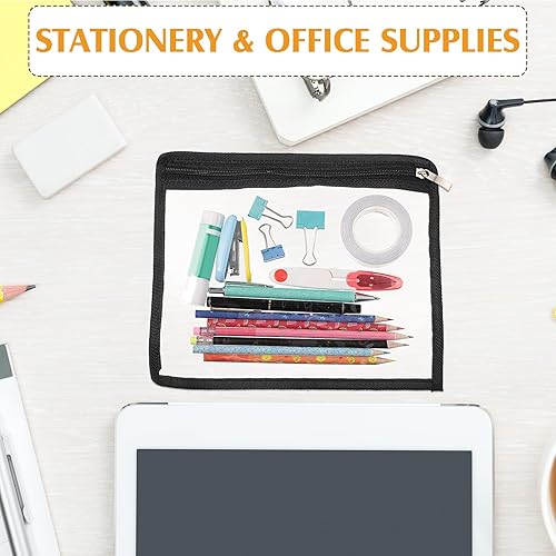 Miniatura 6 de CHENGU Paquete de 9 bolsas transparentes con cremallera, multiusos, de PVC, impermeables, bolsas de viaje transparentes para cartera de cosméticos,