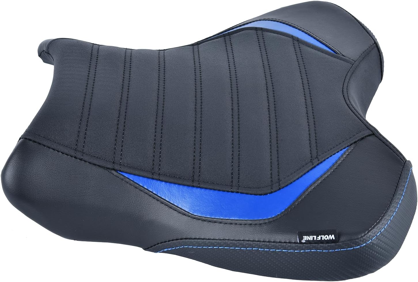Motorcycle Rider Comfort Seat Fit for Yamaha YZF-R1 YZF-R1M 2015-2025, Leather Front Driver Saddle Solo Cushion Pillion Pad, Blue