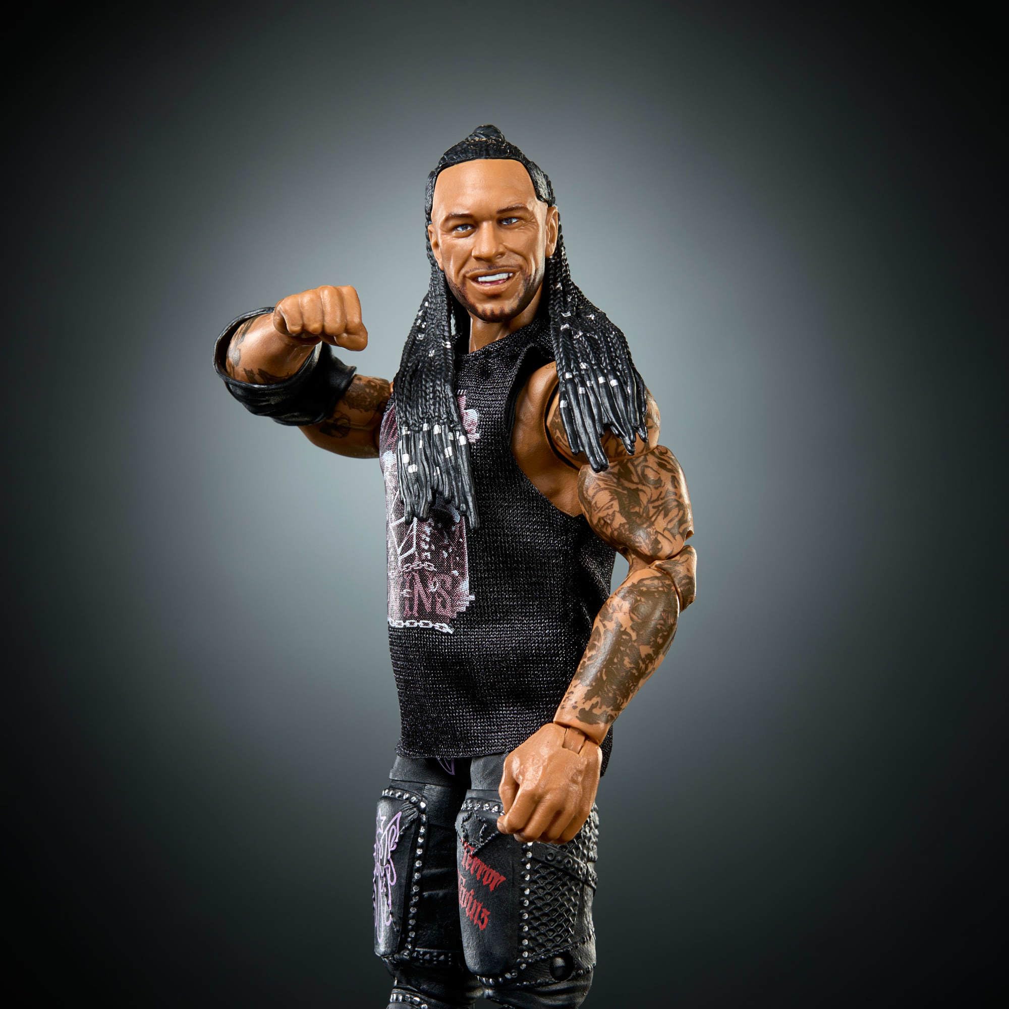 Mattel WWE Elite Collection Damian Priest Figurka i akcesoria Zestaw, Seria #122, figurka (ok. 15 cm w skali) do kolekcjonowania, 25 punktów ruchu i wymienne dłonie, zabawka dla dzieci 8+, JHT53
