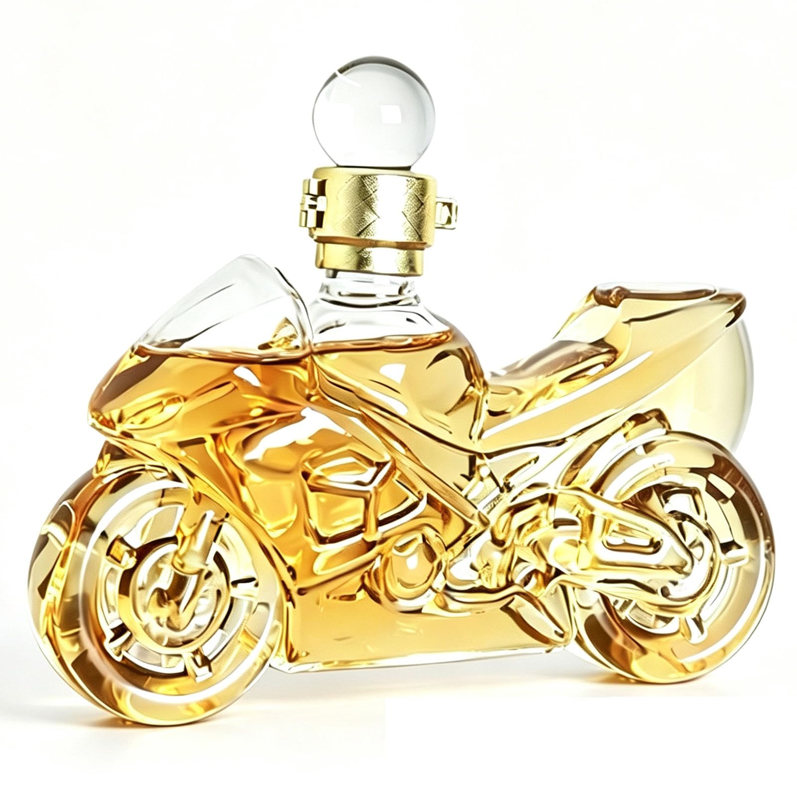 DTSXFTLY Creative Motorcycle Shaped Glass Decanter Whiskey Decanter 25.3 oz