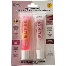 IZME New York Hydrating Lip Oil Duo-Moisturizing Lip Gloss Set with Natural Shine, Lightweight Non-Sticky Lip Care, Nourishing Lip Oil for Sot, Smooth Lips 2 Pack Mint, Rosehip