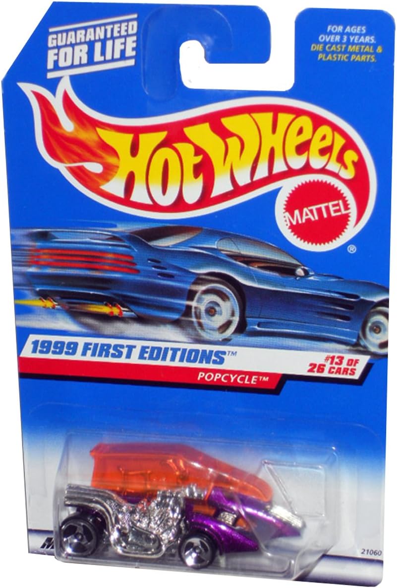 Hot Wheels Mattel 1999 First Editions 1:64 Scale Purple Popcycle Die Cast Car #013