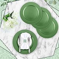 Vista 73 de Tanlade 50 Pcs 13 Inch Charger Plates Bulk Round Wedding Chargers Plastic Dinner Plates for Table Setting Wedding Party Decoration (Gold)