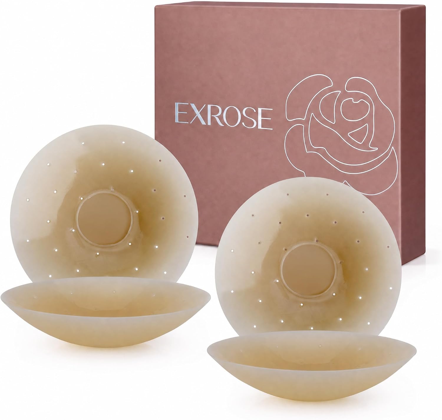 Nipple Covers For Women, Sticky Silicone Pasties Reusable Breathable