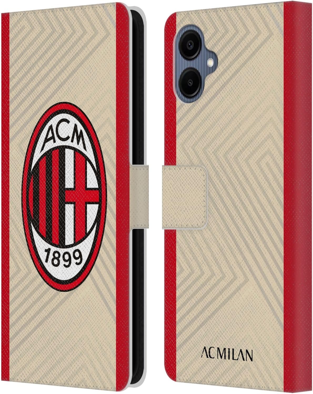 Head Case Designs Officially Licensed AC Milan Away 2021/22 Crest Kit Leather Wallet Case Compatible with Samsung Galaxy A06 4G / 5G