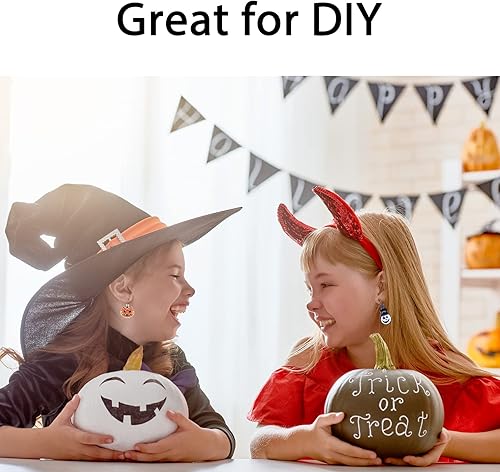 Miniatura 6 de 36 colgantes de Halloween chapados en oro negro esmaltado calabaza fantasma, payaso mago, sombrero de mago de Halloween para hacer joyas, bricolaje,