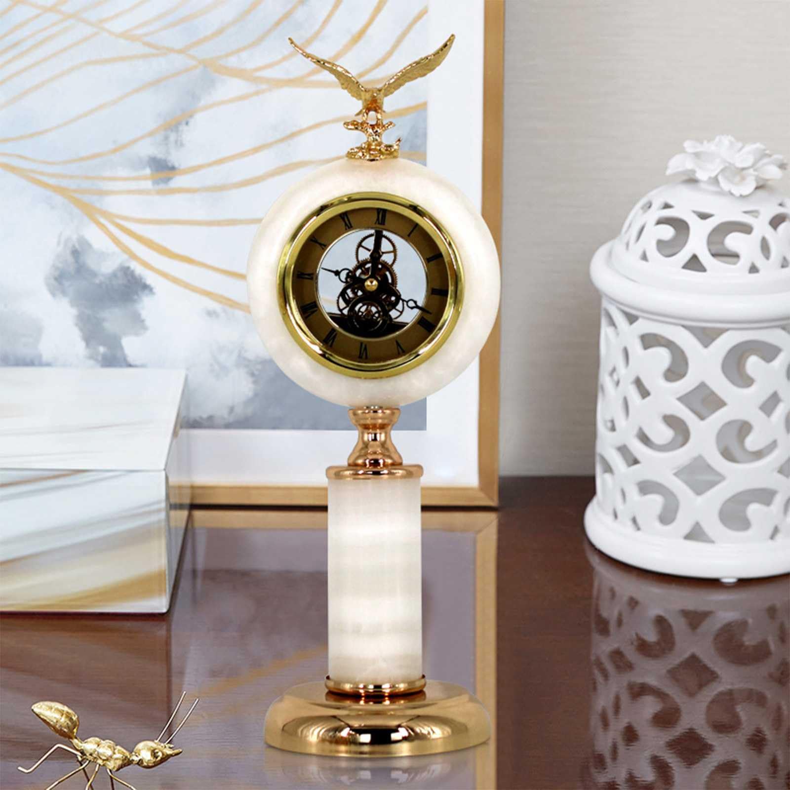 Wanduhren, Retro kreative europäische Luxusuhr Ornamente amerikanische