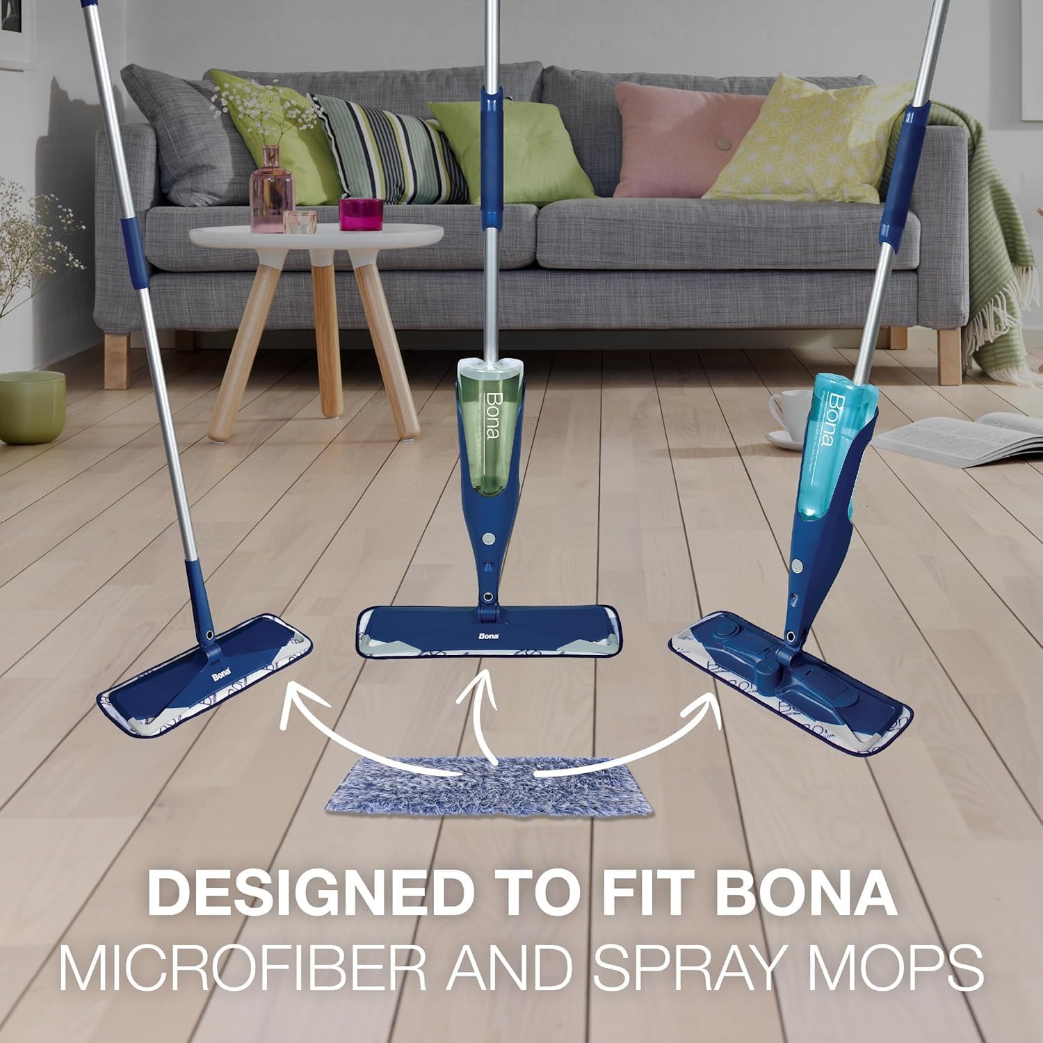 3 Pack Bona Dusting Pad | Designed on Hardwood, Stone, Tile and Laminated Floors | 4" W x 15" L…