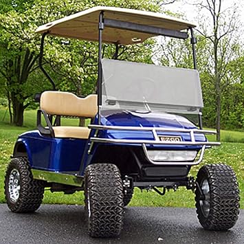 Buggies Unlimited EZGO TXT Golf Cart Windshield | Fold Down | Clear | Compatible with EZGO TXT 94.5-13