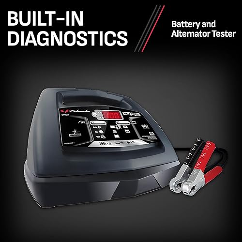 Miniatura 5 de Schumacher Electric Cargador de batería de coche de 6 A y arrancador de motor de 100 A, solución 6 en 1, mantenedor, impulso de 30 A