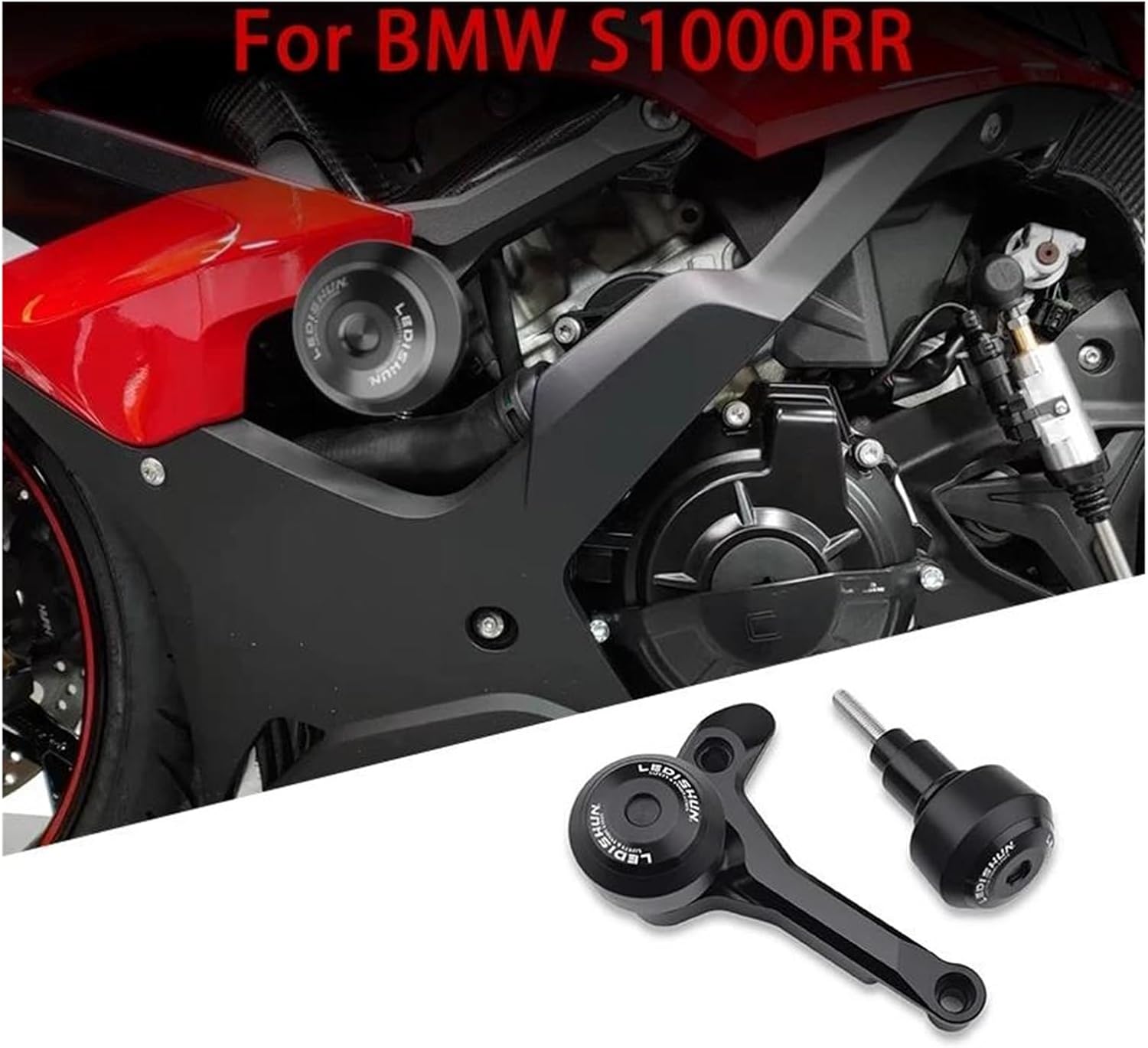 Engine Guard Frame Protective Slide For BMW S1000RR 2023-2024 Motorcycle Parts Anti Crash Pad Protector(Black)