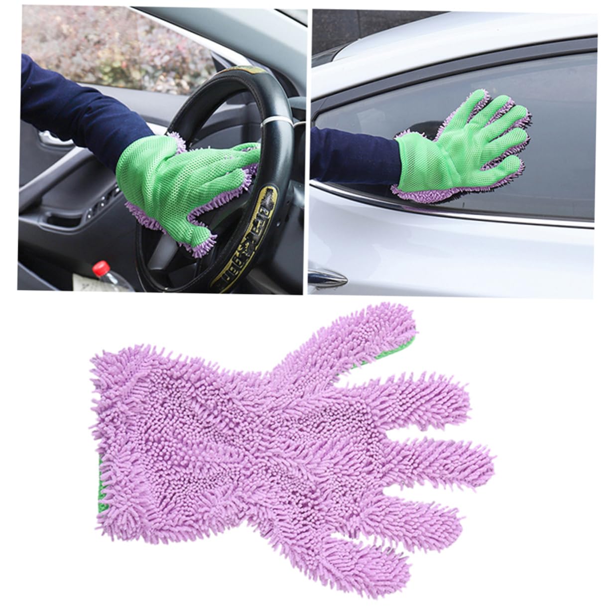 Guante Limpieza 3 Piezas Guantes De Lavado Automático Guante De Lavado De Autos Guante De Limpieza del Coche Guantes De Lavado De Autos