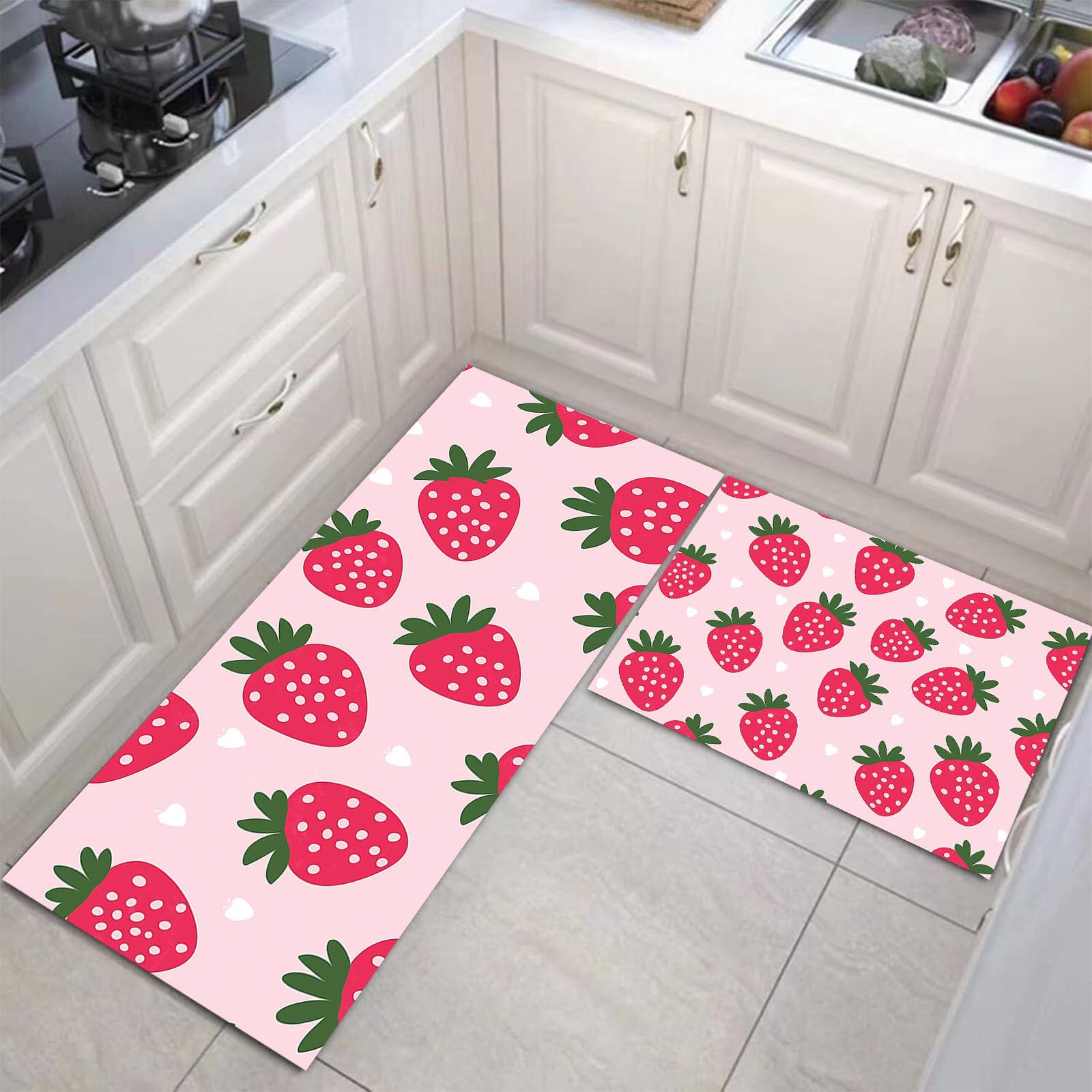 Tapis de cuisine absorbe l'eau l'huile lot antidérapant évite les glissades au sol