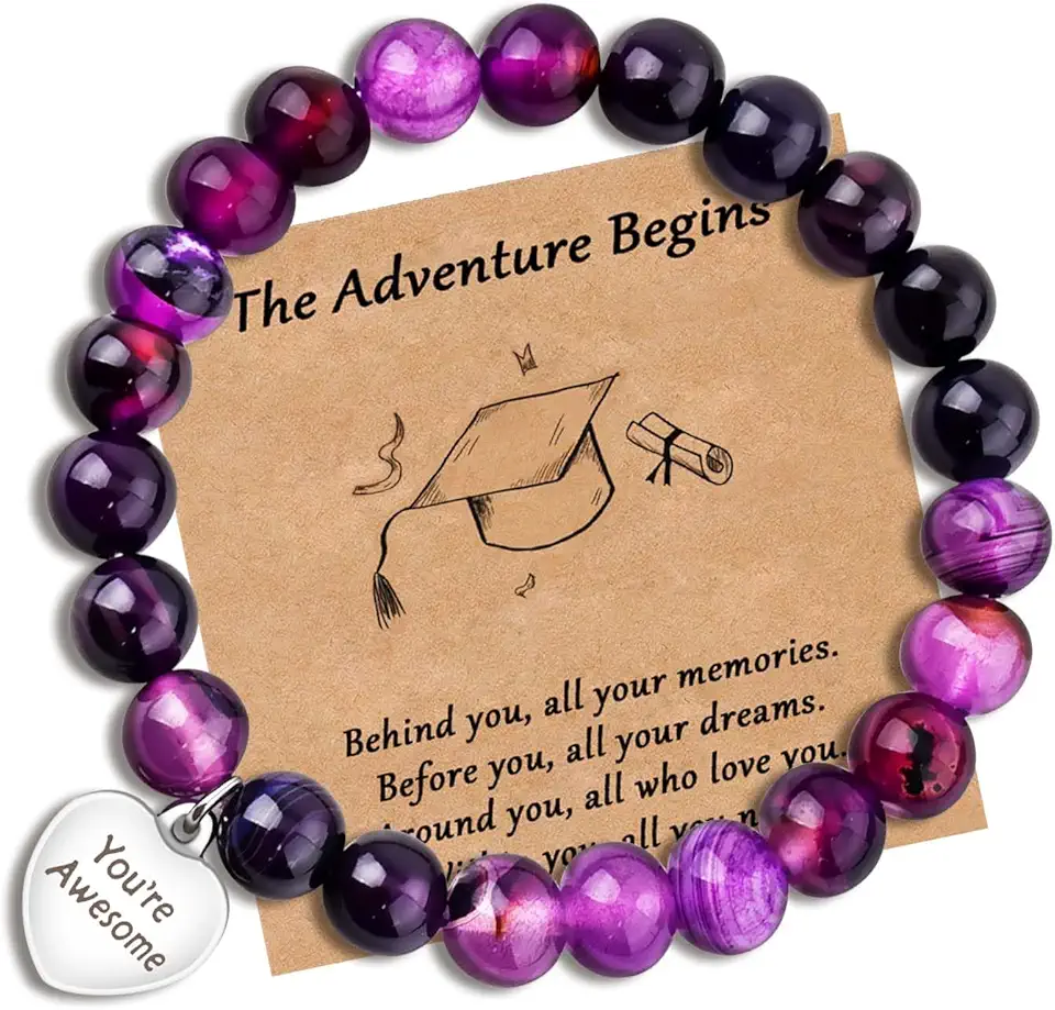 BOCHOI Graduation Gifts for Her 2025, Sometimes You Forget You're Awesome Bracelets Sister/Friends/Mom/Daughters/Classmates Birthday Graduation Encourage Beaded Bracelet