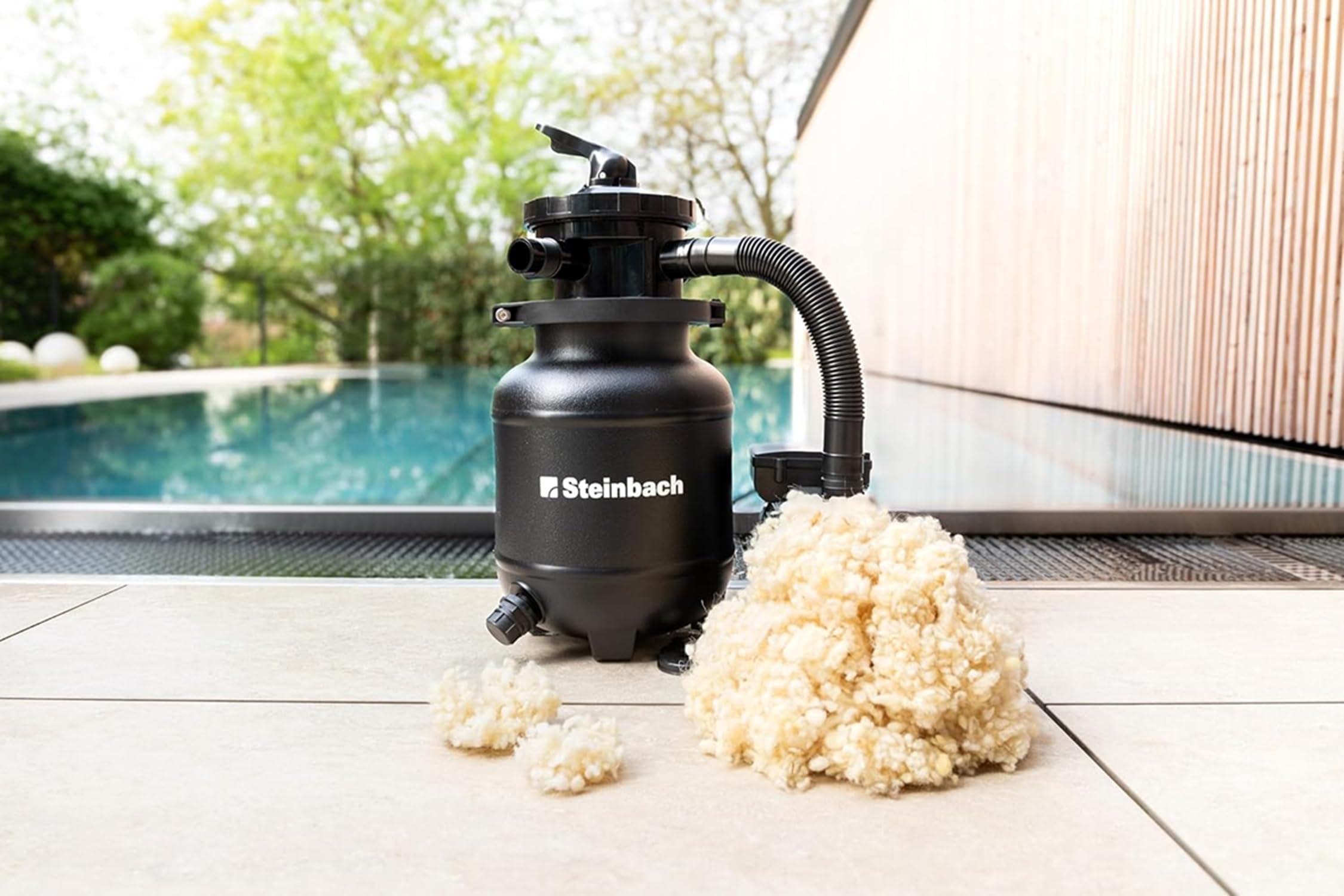 Steinbach | Filter Wool Flakes Filterwolle | 1400 g | ersetzt 50 kg Filtersand | 100% Schurwolle | Kompatibel mit Allen handelsüblichen Sandfilteranlagen | Salzwasser geeignet