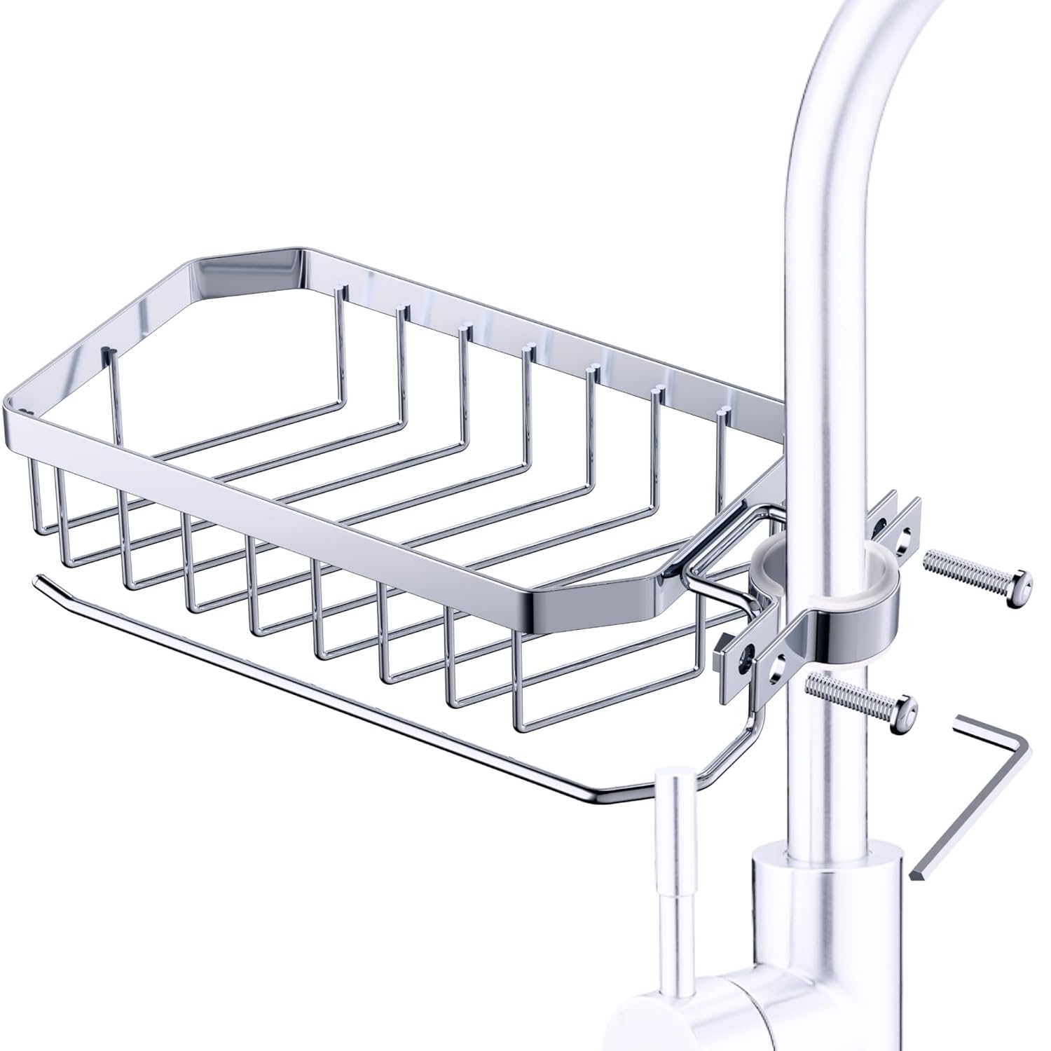 OSOVGO Sink Sponge Holder Soap Holder Shower Sink Drying Rack Soap Container Bathroom Organizers Sponge Caddy Kitchen Organization