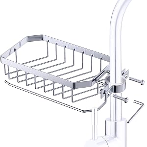OSOVGO Sink Sponge Holder Soap Holder Shower Sink Drying Rack Soap Container Bathroom Organizers Sponge Caddy Kitchen Organization