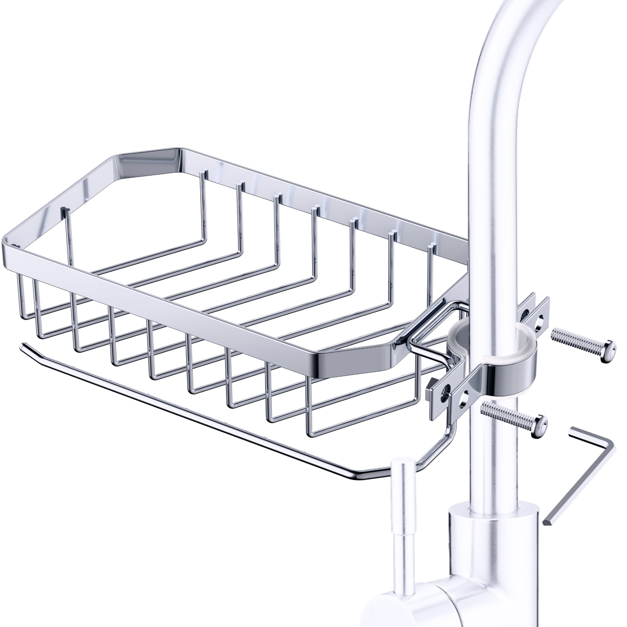 OSOVGO Sink Sponge Holder Soap Holder Shower Sink Drying Rack Soap Container Bathroom Organizers Sponge Caddy Kitchen Organization