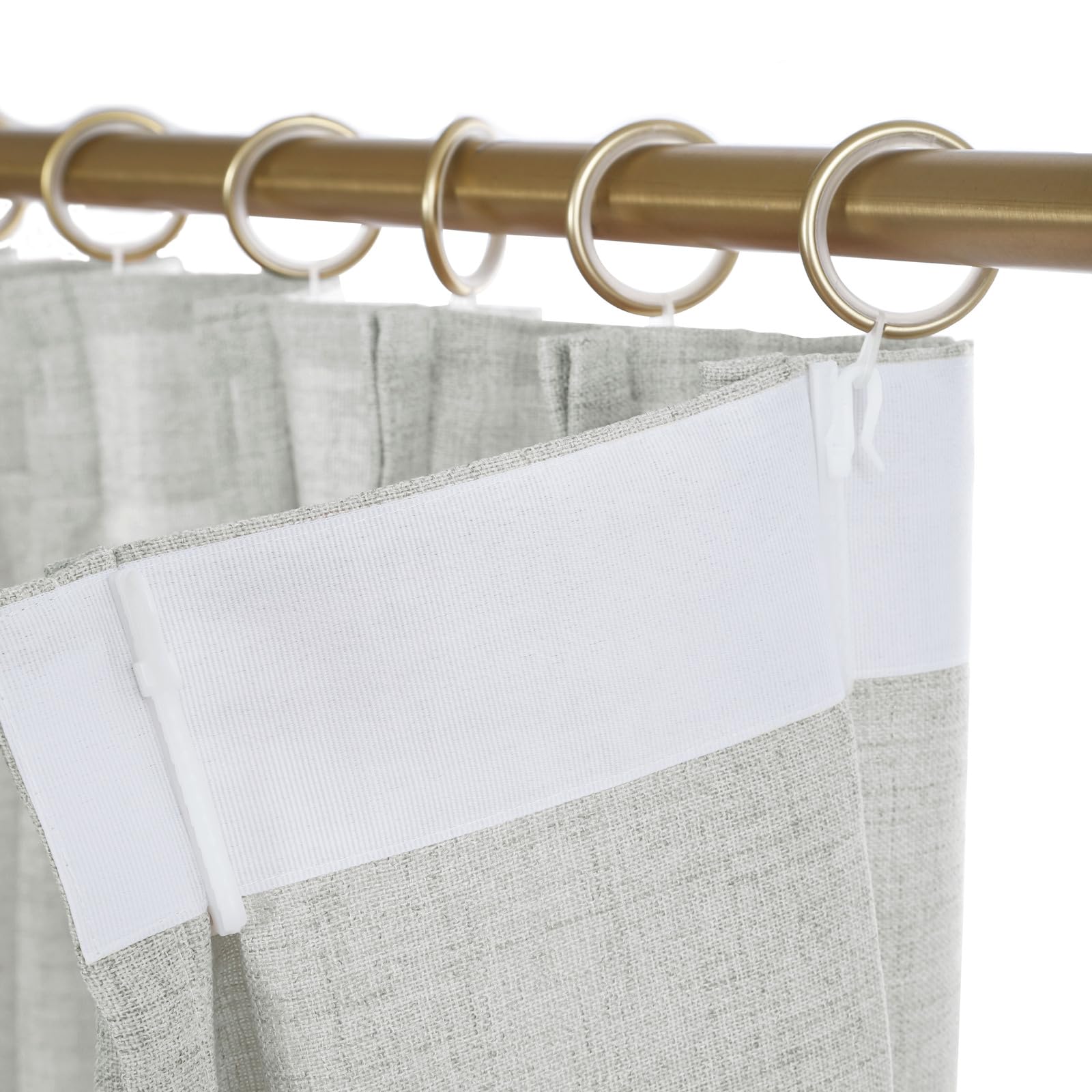 Lniane plisowane zasłony filtrujące światło do salonu i sypialni, nowoczesny styl wiejski, neutralny kolor, 1 panel (102 x 233 cm) - elegancka dekoracja okienna