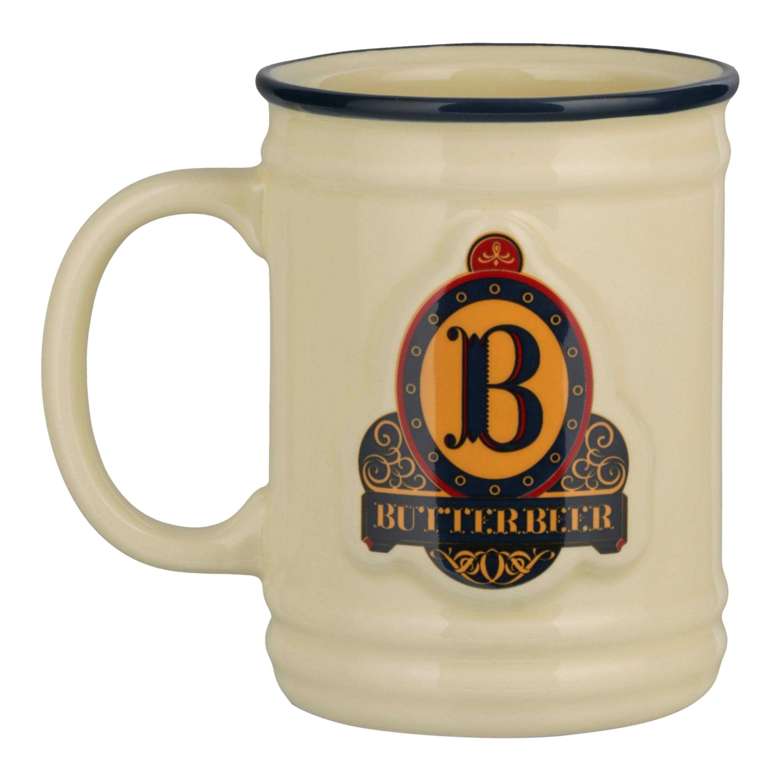 Harry Potter kubek z piwem maślanym, oficjalna licencja Wizarding World Collectible, ceramiczny kubek 350 ml do kawy, herbaty i nie tylko, inspirowany trzema miotłami prezent dla fanów popkultury