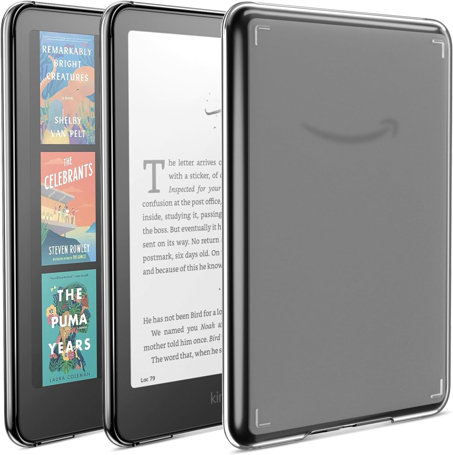 MoKo Case for All-New 7" Kindle Paperwhite (12th Generation-2024) and Kindle Colorsoft Signature Edition 2024, Ultra Thin Transparent Hard PC Skin Bumper Back Cover Shell, Clear