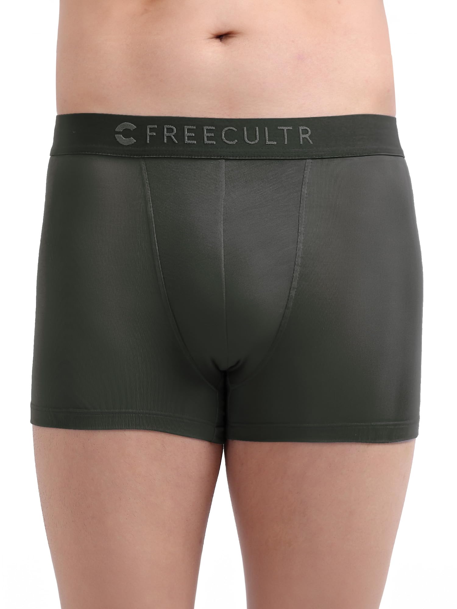freecultr Men's Underwear Anti Bacterial Micromodal Airsoft Trunk - Non Itch No Chaffing Sweat Proof - Size M Pack of 1-Avocado Green-picture-13