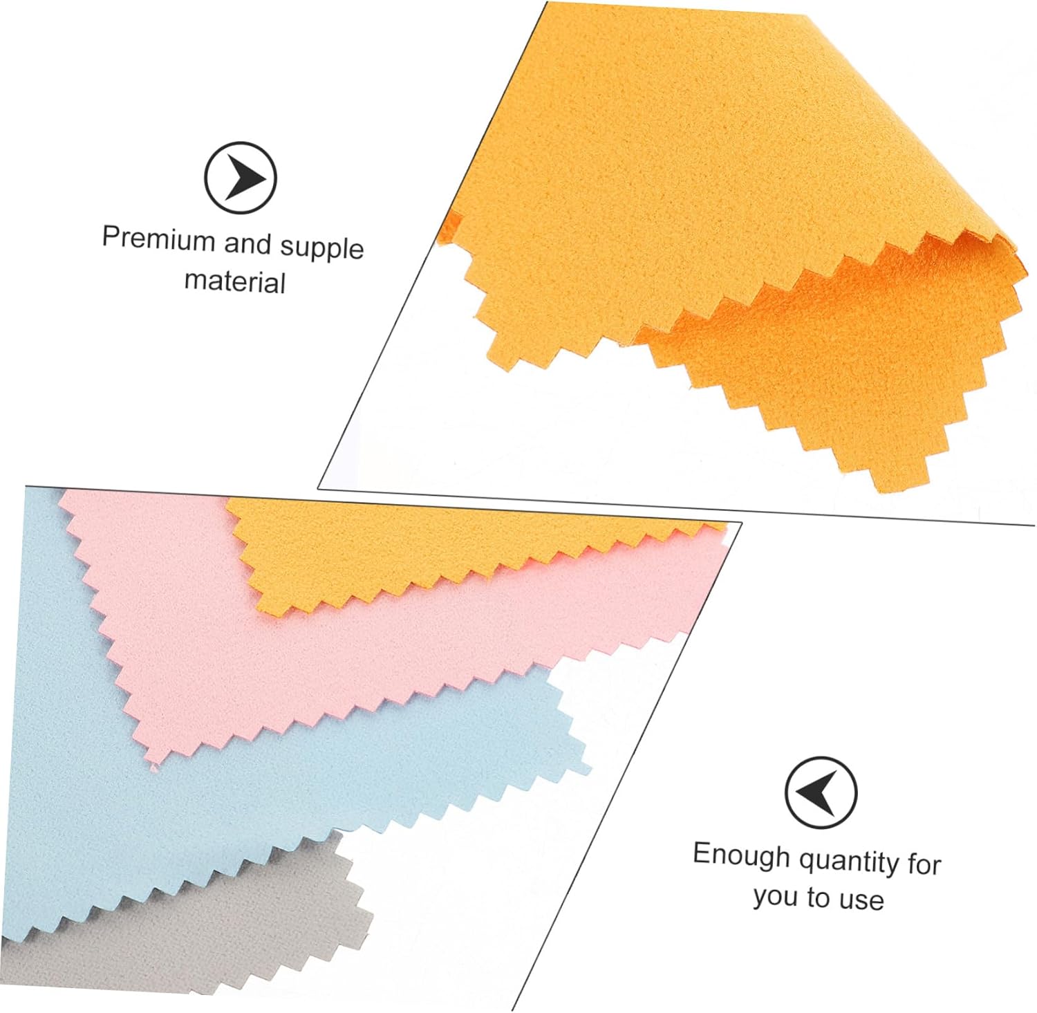 Uonlytech 15pcs Jewelry Polishing Cloths for Tarnish Removal Soft Cleaning Cloths for Silver and Delicate Jewelry Care Multi