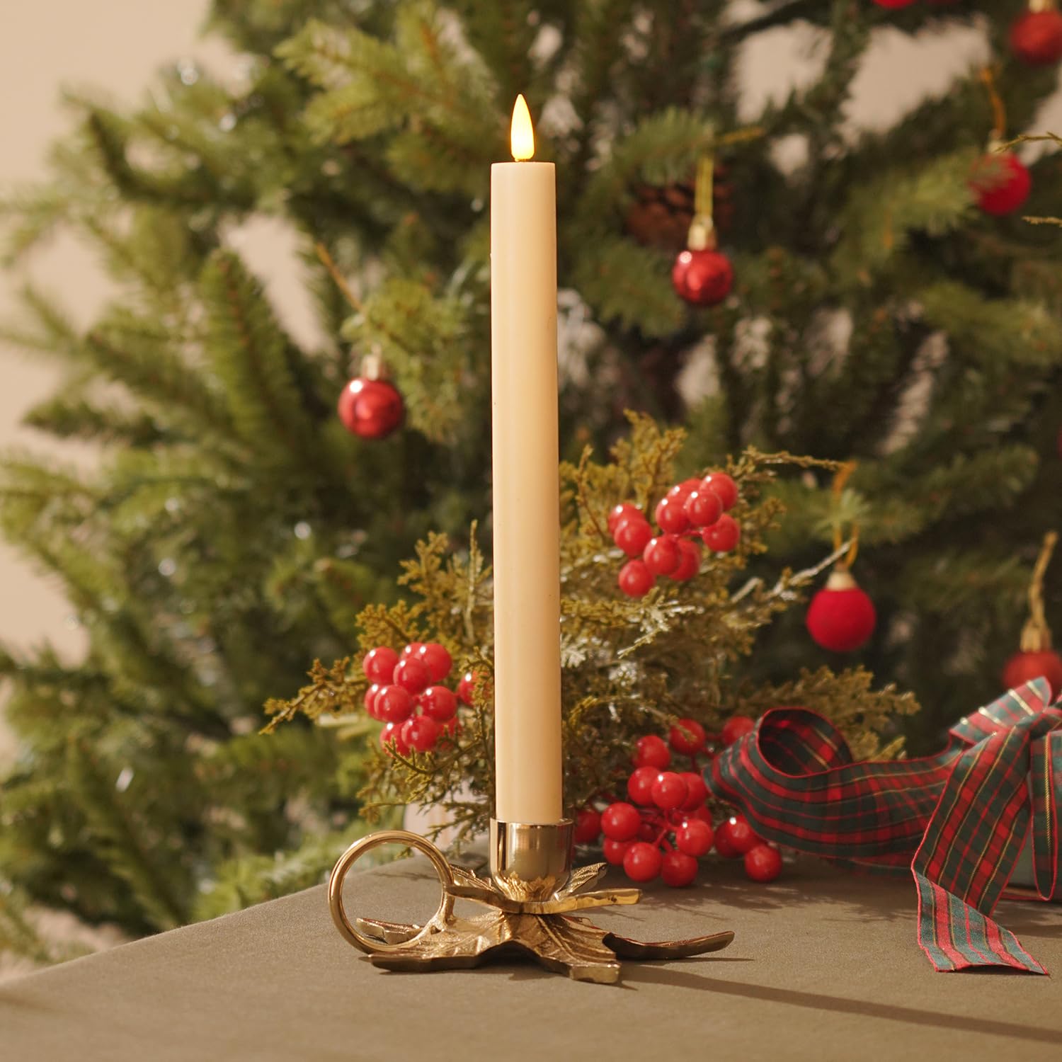 Pure Home + Living Gold Metal Candle Holder with Leaf Base is a Stunning Decorative Piece, Ideal for Festive décor, tabletops, Celebrations, or Gifting During Special Occasions.(Pack of 1)-image-44
