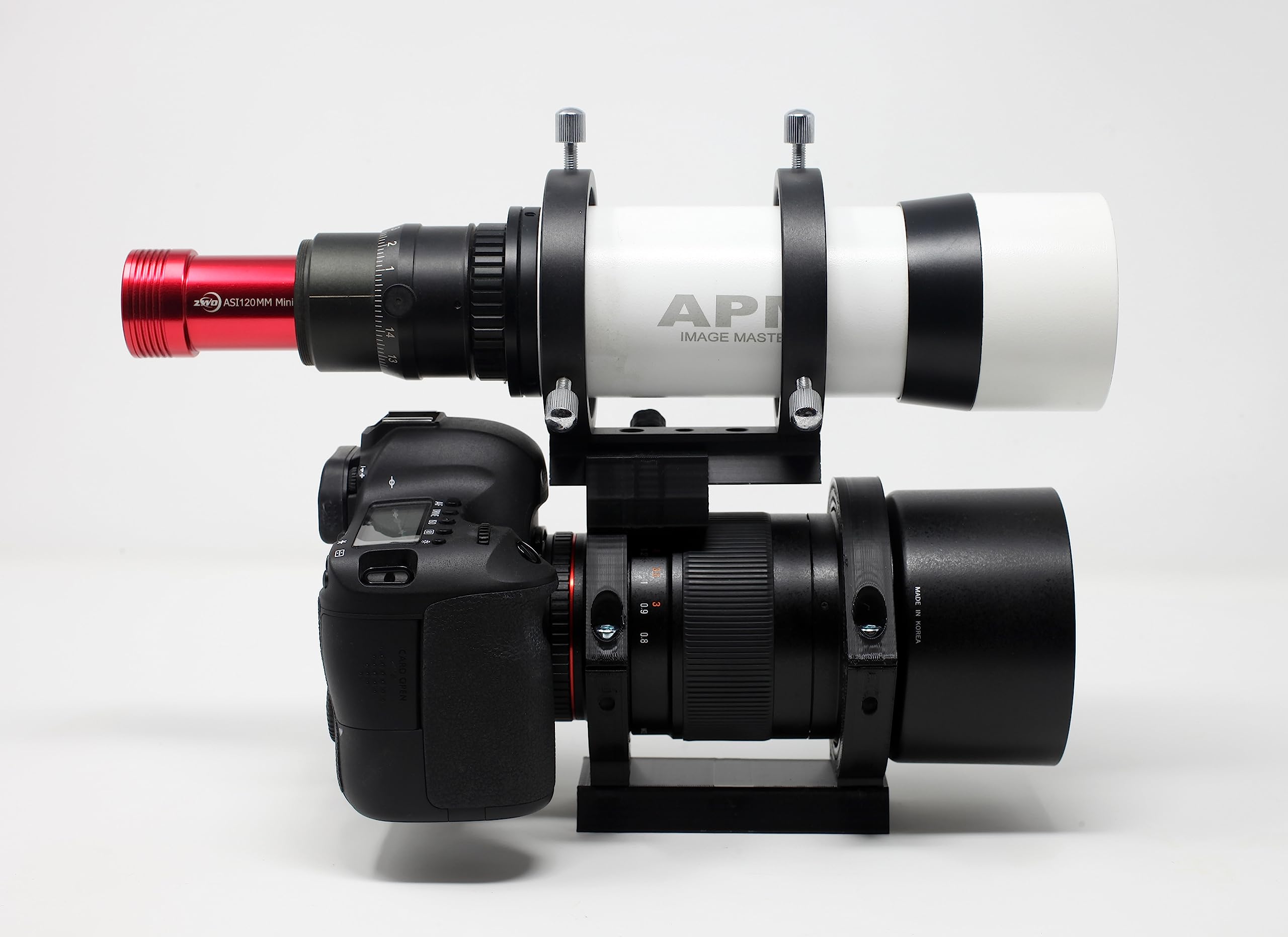 Anelli obiettivo Samyang 135mm f/2.0 ED UMC per Deepsky con morsetto vixen | Lens Tripod Mount Ring - Objektivstativ-Montagering | Made In Italy