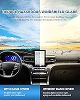 Vista 5 de FIILINES - Cubierta para tablero de malla antideslizante, parasol sin reflejos, accesorios para tablero compatibles con Ford Explorer 2020-2025