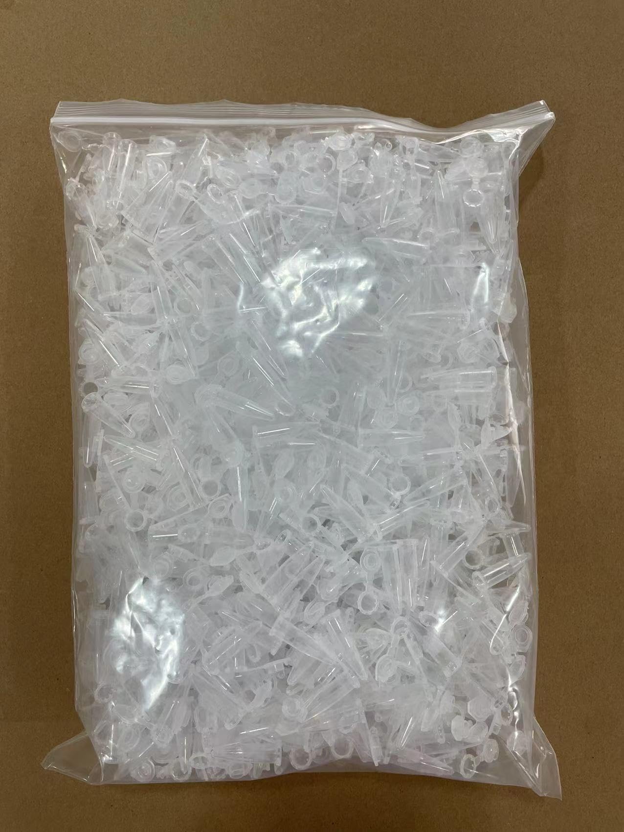 MUHWA Zentrifugenröhrchen aus Kunststoff, mit Schnappverschluss, 0,5 ml, Mikro-Reagenzgläser, klar, konisch, für Labor, 1000 Stück