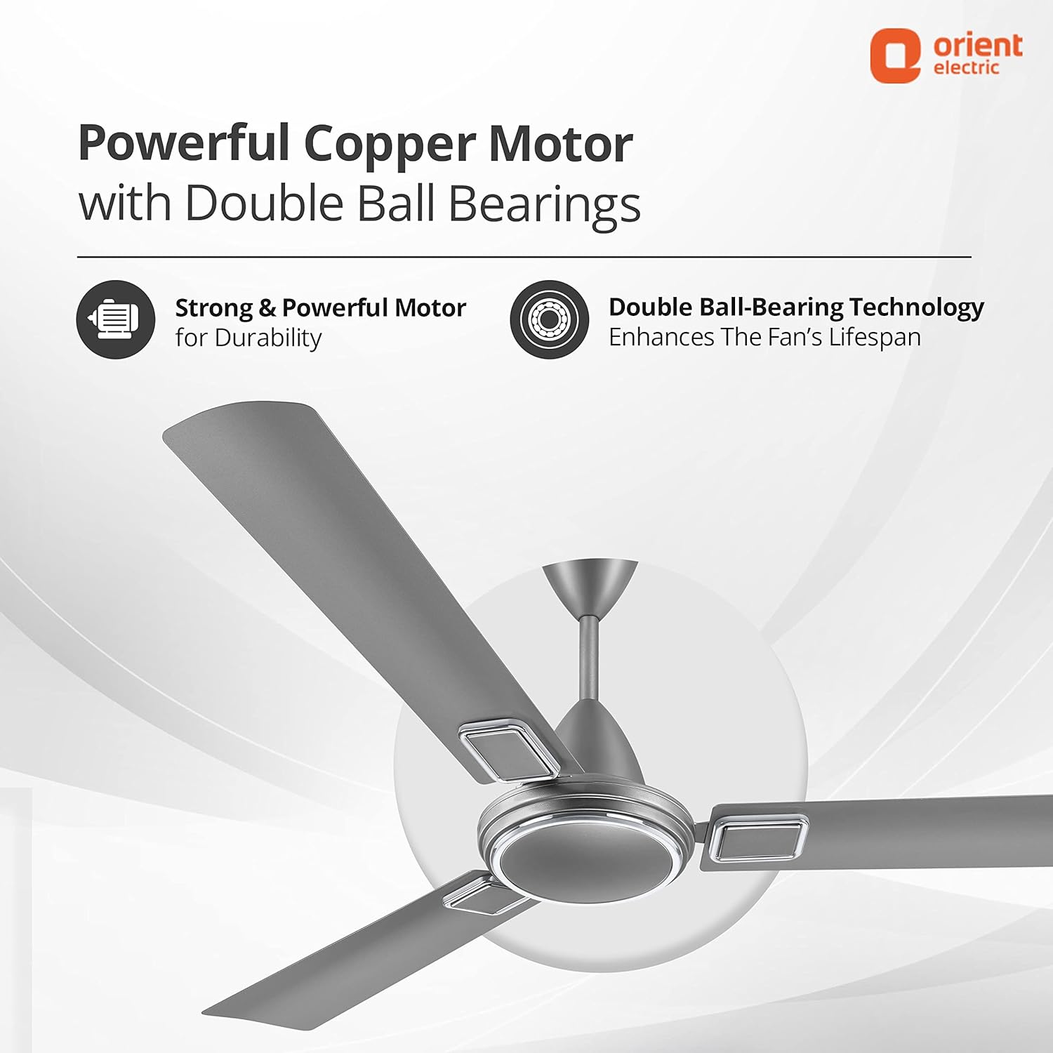 Orient Electric 1200 mm Falcon 425 Deco Ceiling Fan Double Ball Bearing System - product feature