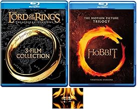 The Lord Of the Rings Trilogy & The Hobbit Trilogy 9 Disc Blu Ray Set Includes Precious Ring Glossy Print Art Card