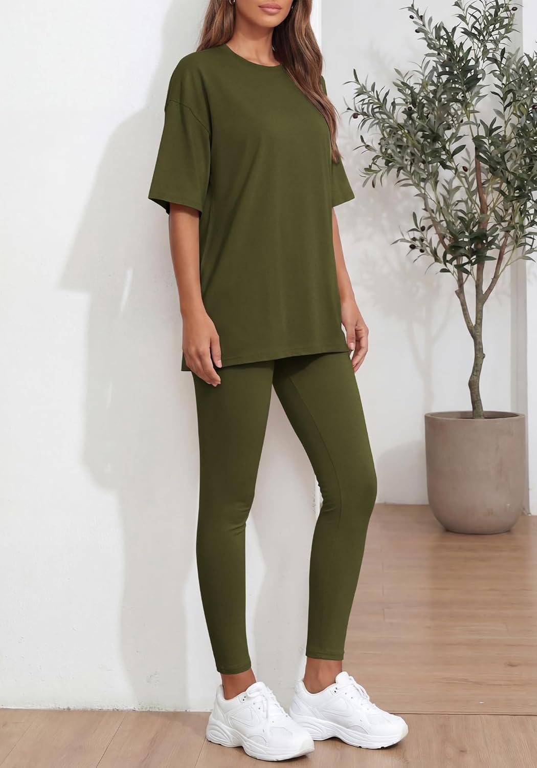 BTFBM Two Piece Lounge Set Women 2026 Spring Casual Oversized Shirts Leggings Matching Workout Airport Travel Outfits - Image 3