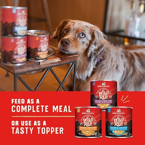 Miniatura 6 de Stella & Chewy's Wild Red - Alimento húmedo para perros, paquete variado de 3 sabores, guisos sin granos con alto contenido de proteínas y 96% de