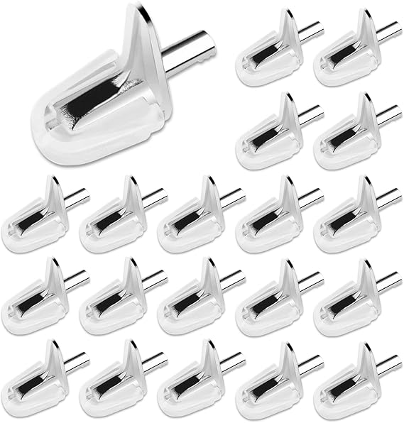 20PCS Shelf Pins, 3mm L Shape Metal Shelf Pegs, Metal Shelf Support