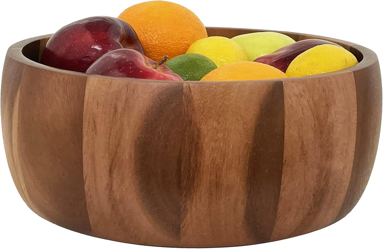 Woodard & Charles Acaica Wood 12" x 5" Serving Bowl Set with Serving Hands, 3 Piece Set