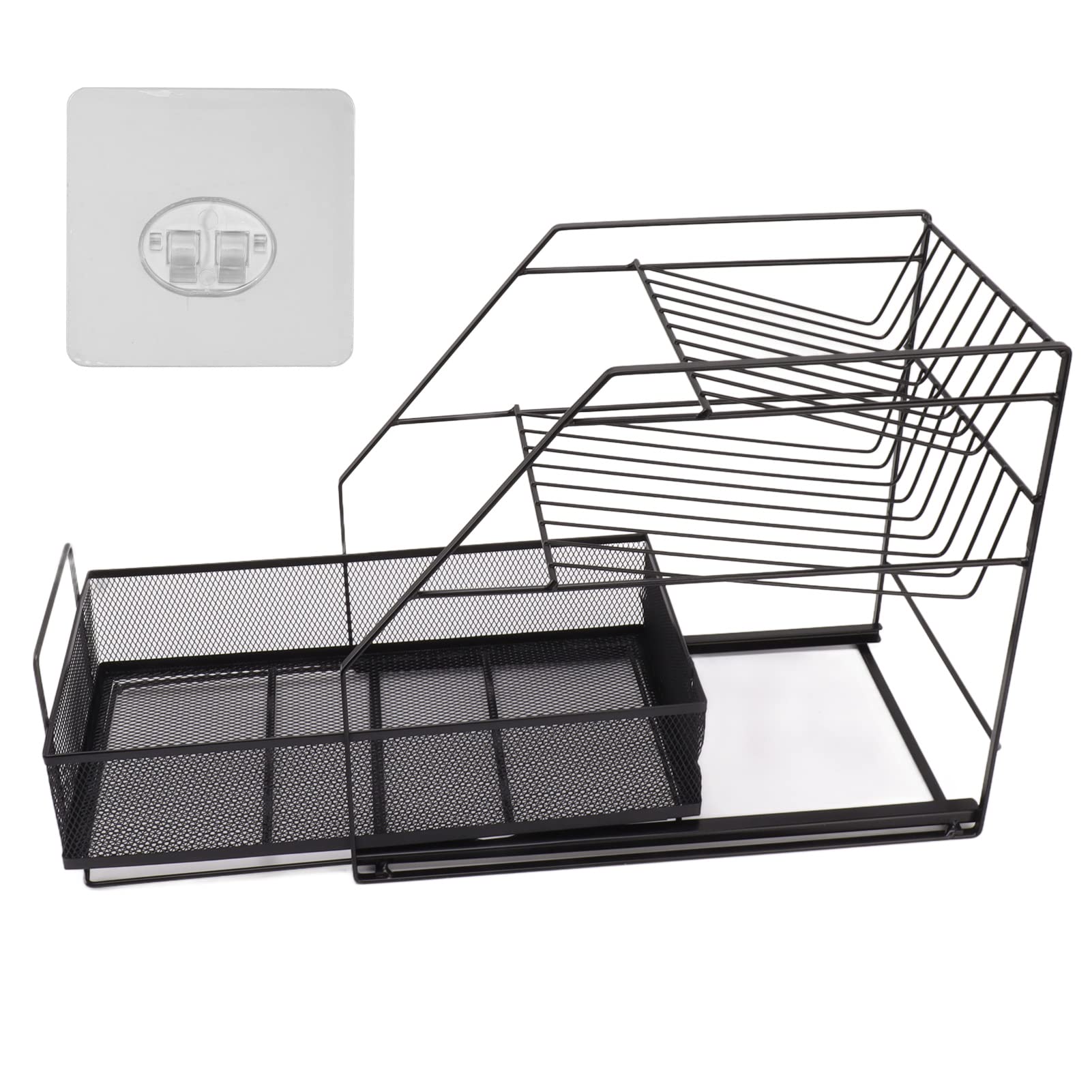 3-poziomowy organizer na przyprawy Wodoodporny, stabilny, żelazny Wielofunkcyjna półka na przyprawy do przechowywania na blacie kuchennym Trwały materiał z żelaza 35 x 40 x 23 cm