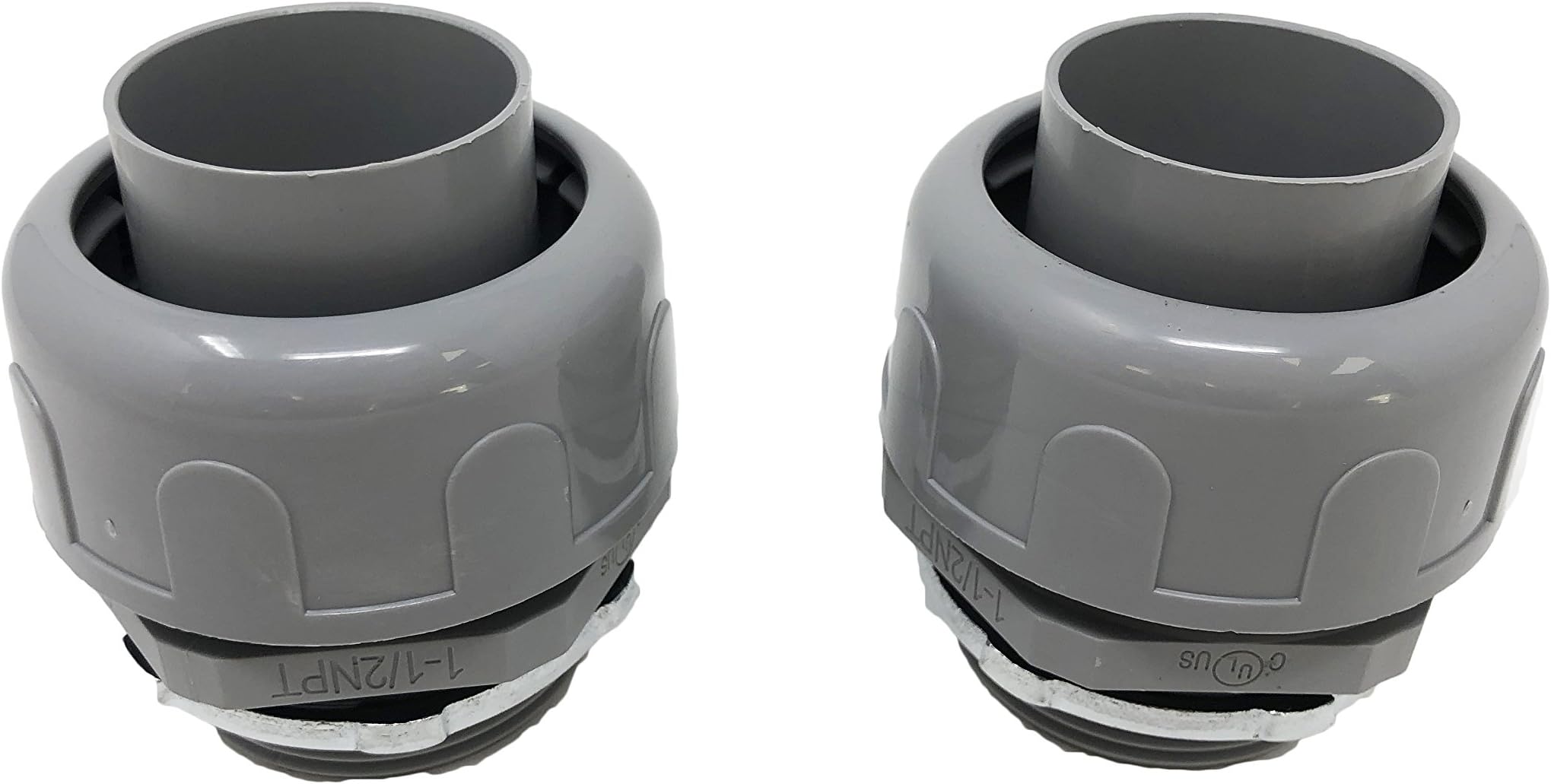 Sealproof 1-1/2-Inch Non-metallic Liquid Tight Straight Electrical Conduit Connector Fitting, UL Listed, 1-1/2" Dia, 2-Pack