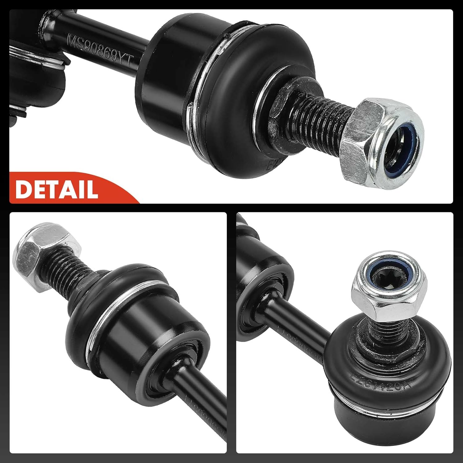 A-Premium 2 x Rear Sway Bar Links Stabilizer Bar Links, Compatible with Hyundai Sonata 2011-2015, Santa Fe, Tucson, Azera, Santa Fe Sport, Santa Fe XL & Kia Optima, Sorento, Sportage, Cadenza