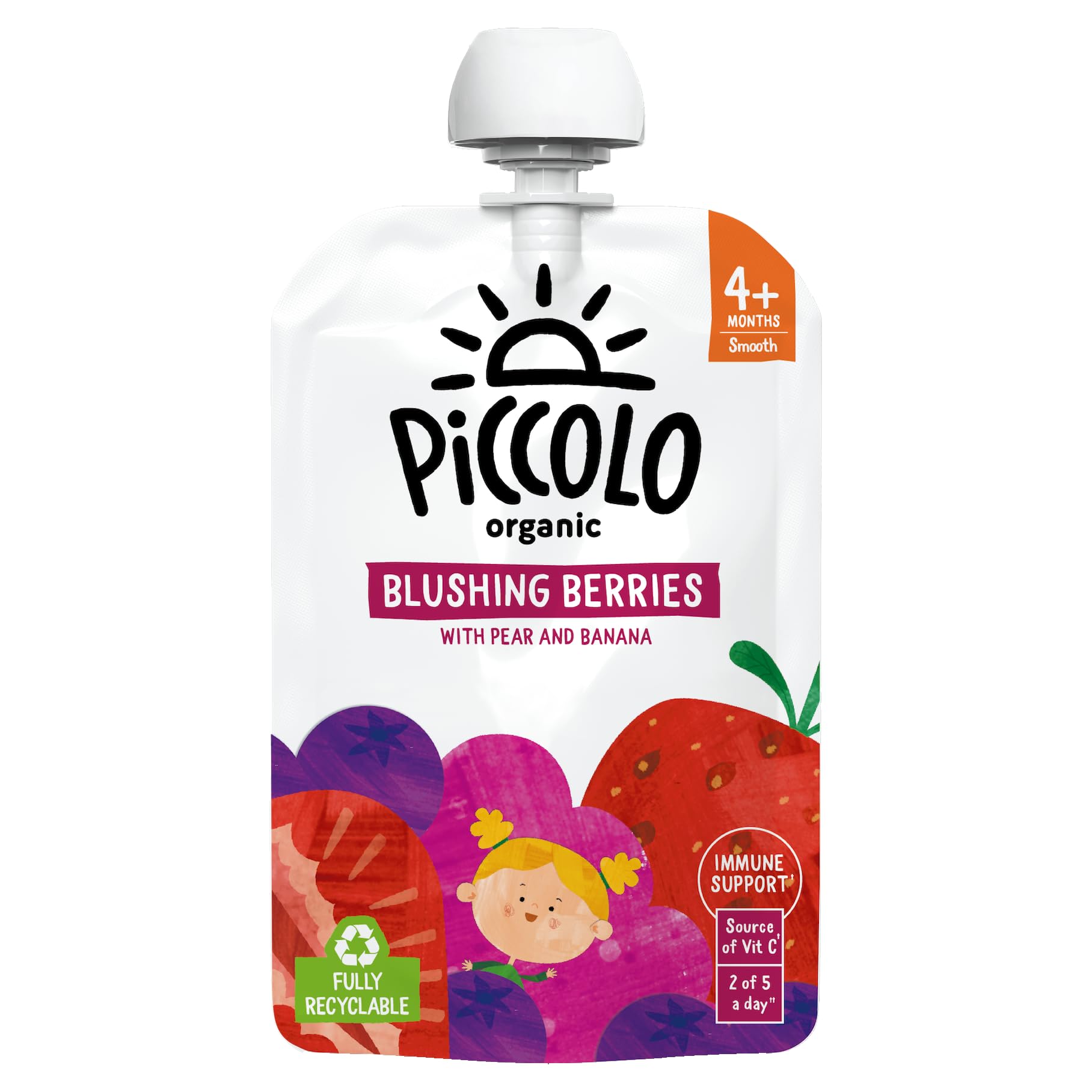 Piccolo Blushing Berries Pear & Banana 100g