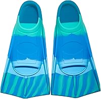 Vista 45 de Aletas de natación para niños, aletas cortas para niños y jóvenes, aletas de natación para entrenamiento de natación para niños, niñas, niños Verde