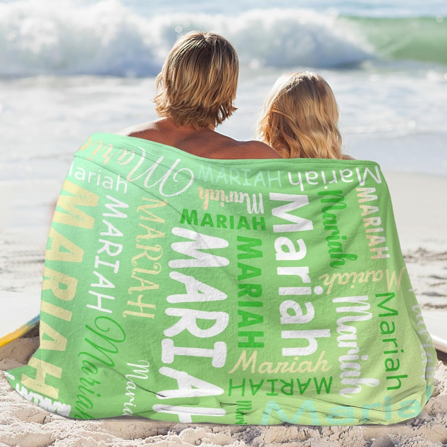 Personalized Name Throw Blanket, Custom Flannel Blanket for Women Men Boys Girls Kids, Customized Gifts Name Blanket for Birthday Christmas Valentines Day