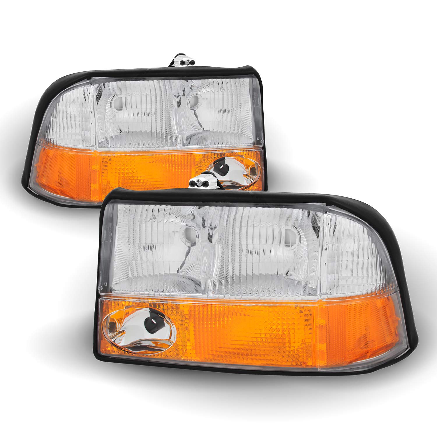 AKKON - For 98-04 GMC S15 Sonoma | 98-01 GMC Jimmy | 98-01 Oldsmobile Bravada Headlights Assembly Replacement Pair
